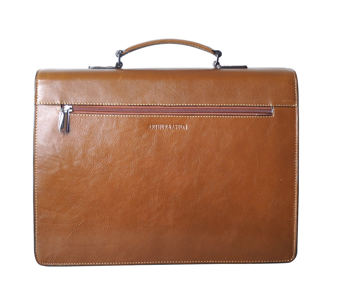 Georges cowhide leather 1-gusset briefcase