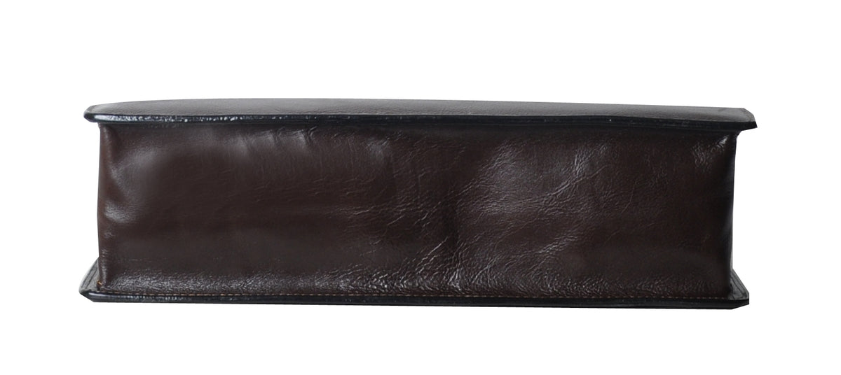 Georges cowhide leather 1-gusset briefcase