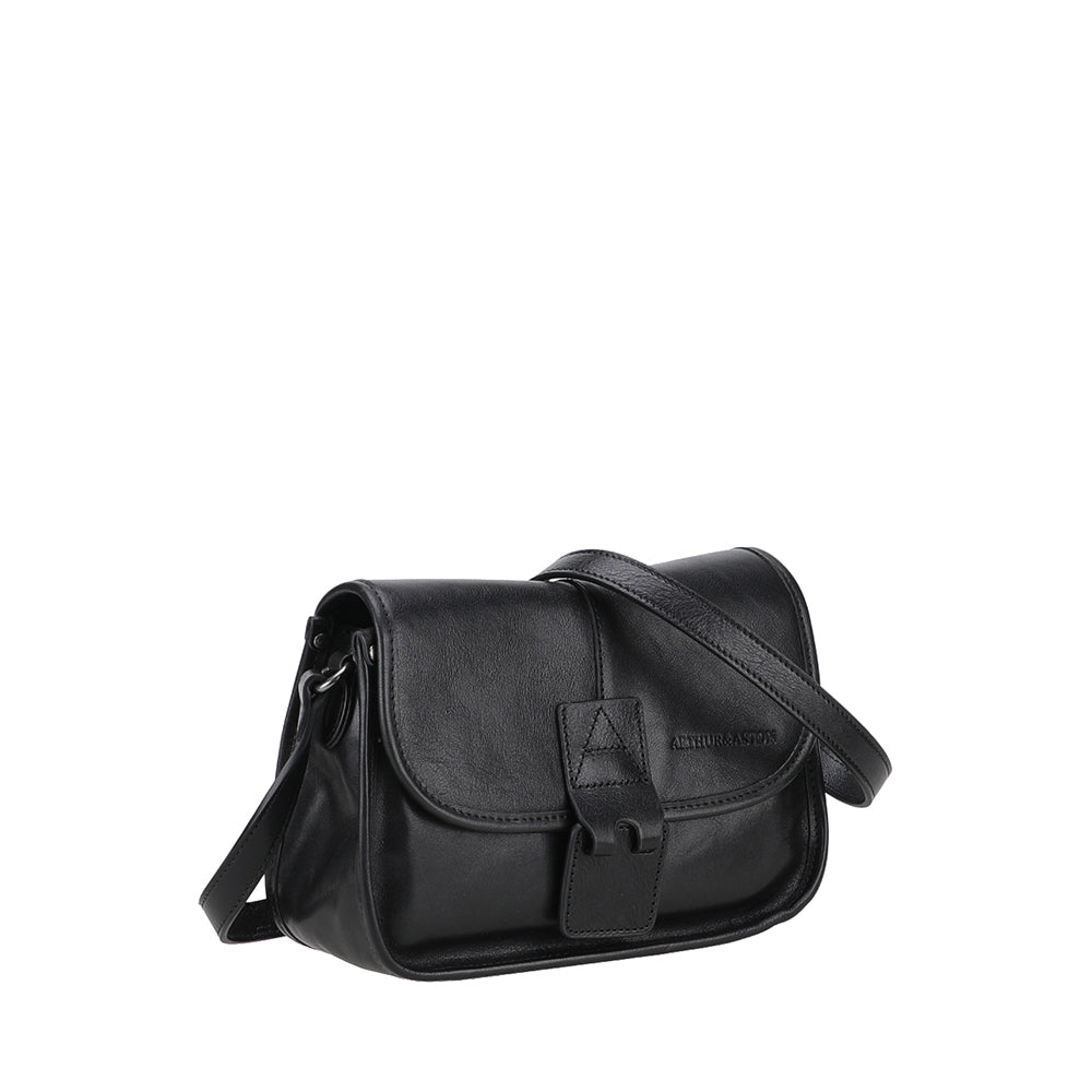 Edith Leather Flap Shoulder Bag, Small