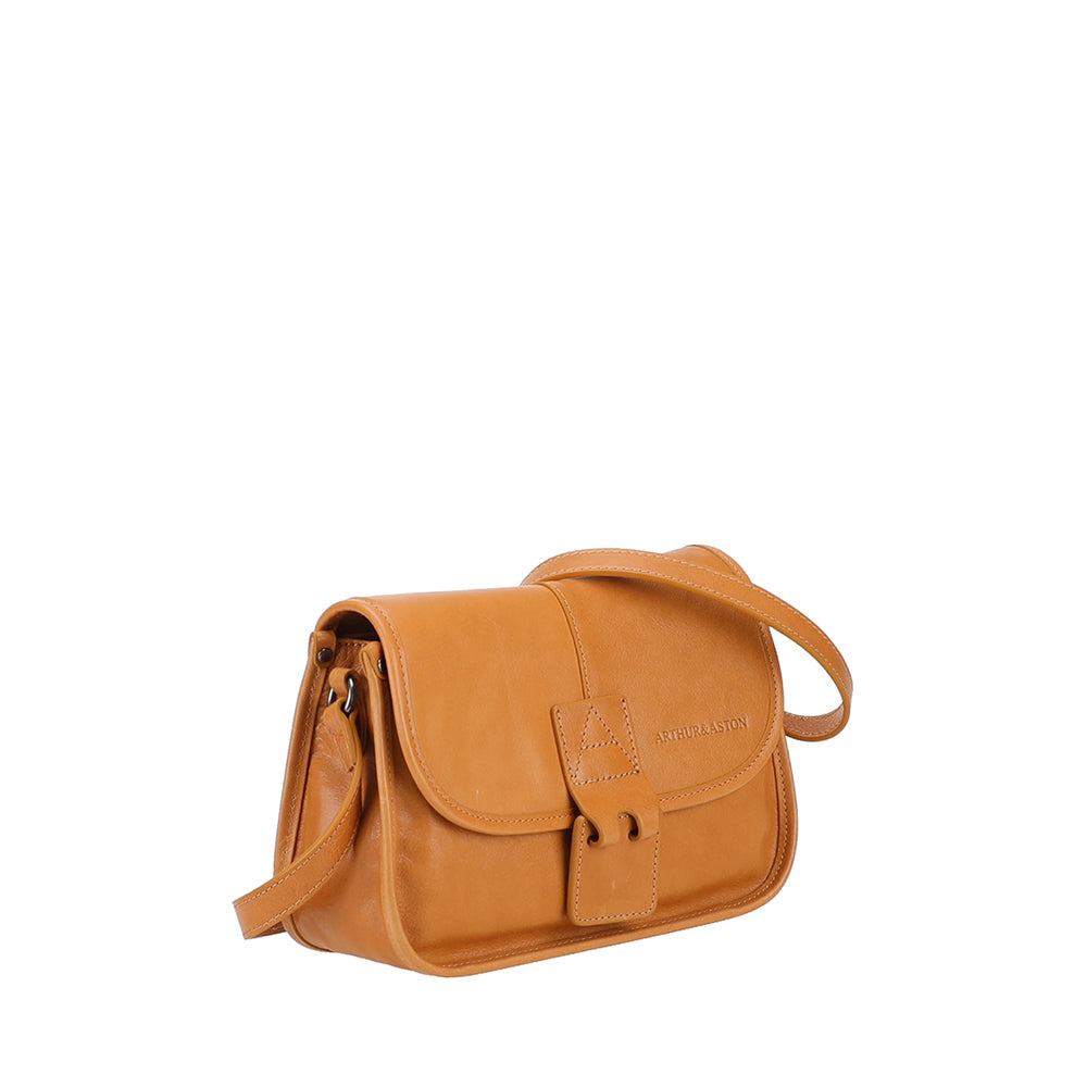 Edith Leather Flap Shoulder Bag, Small