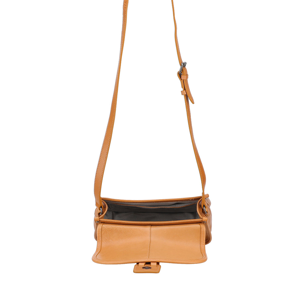 Edith Leather Flap Shoulder Bag, Small