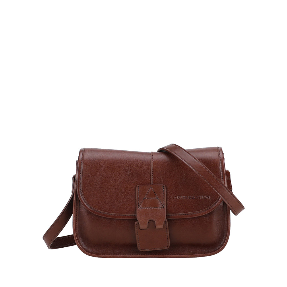 Edith Leather Flap Shoulder Bag, Small