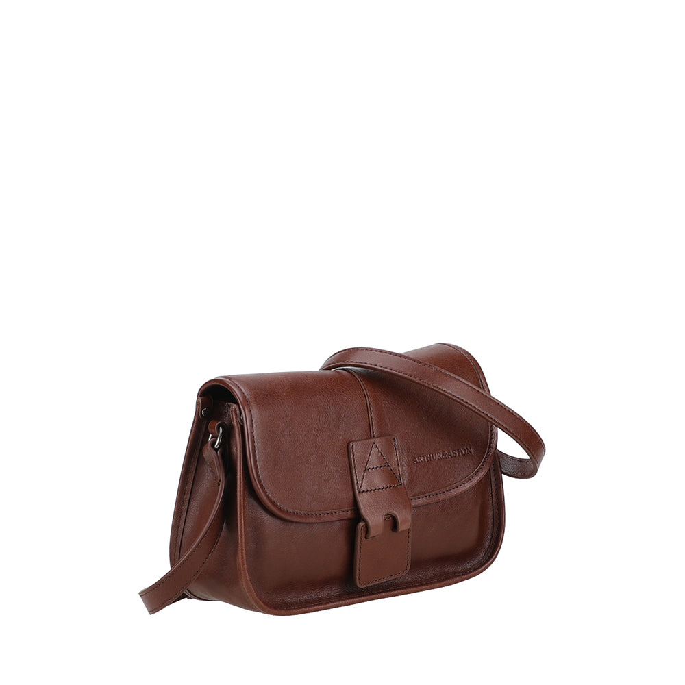 Edith Leather Flap Shoulder Bag, Small