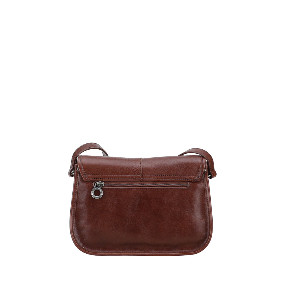 Edith Leather Flap Shoulder Bag, Small