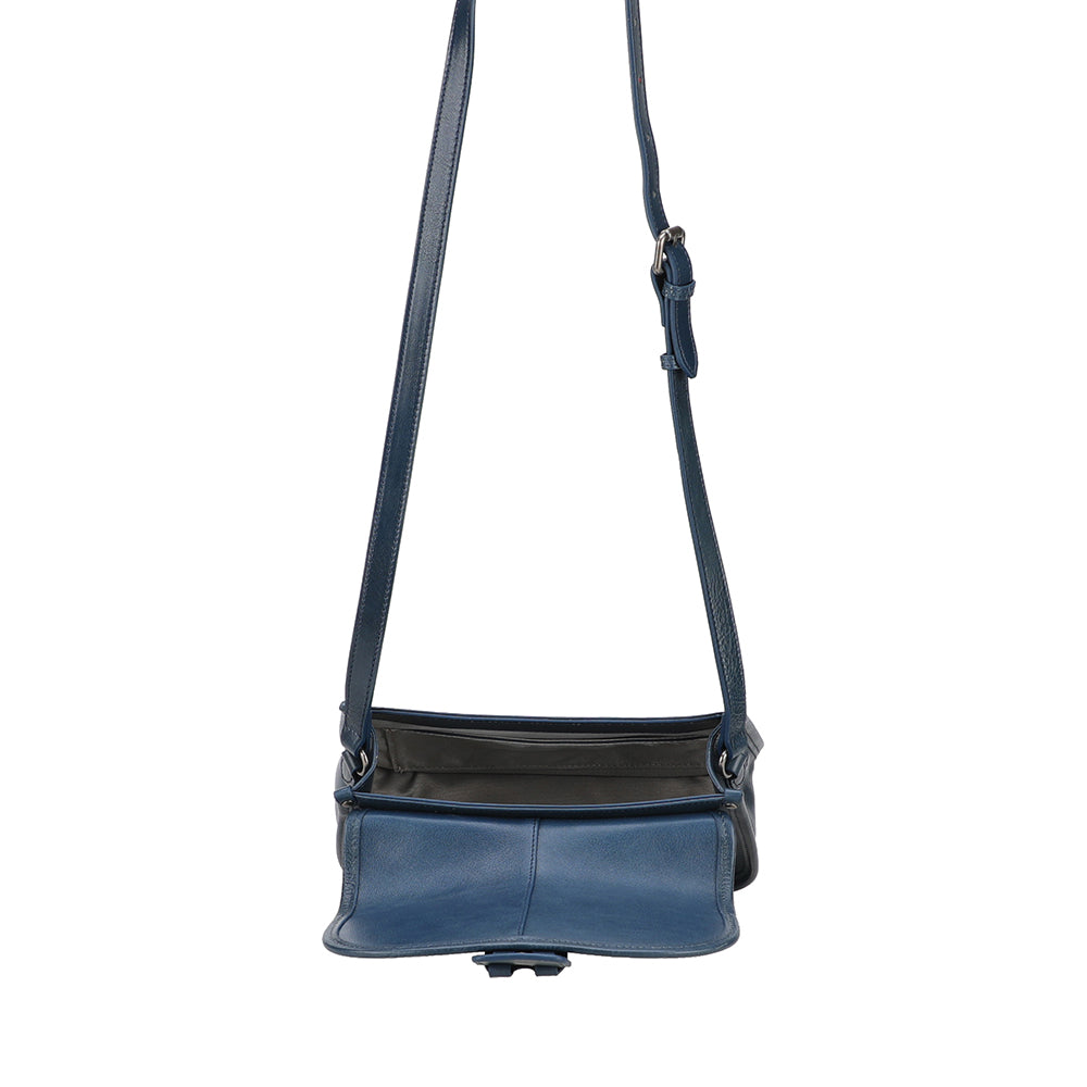Edith Leather Flap Shoulder Bag, Small