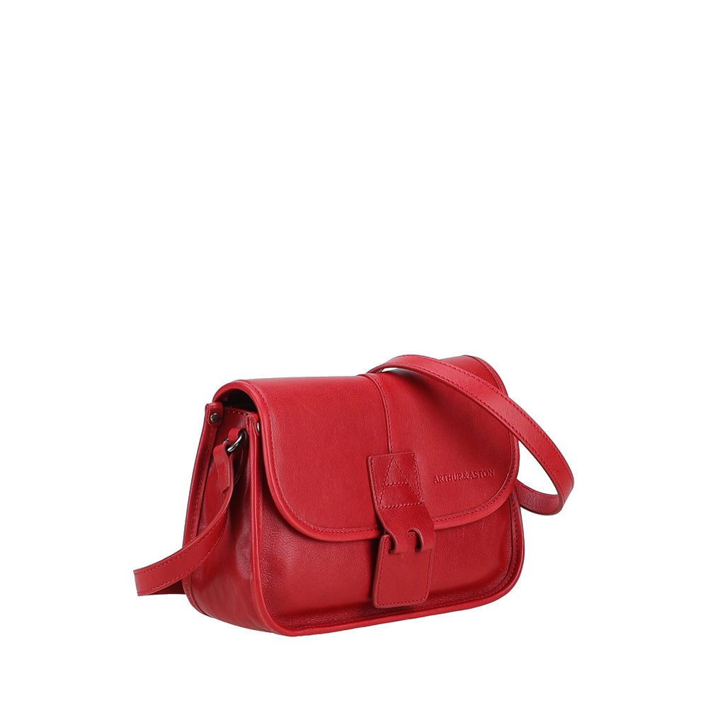 Edith Leather Flap Shoulder Bag, Small