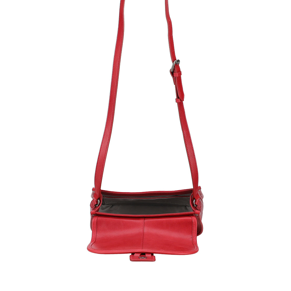Edith Leather Flap Shoulder Bag, Small
