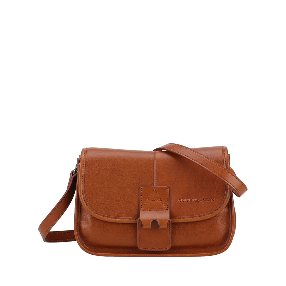 Edith Leather Flap Shoulder Bag, Small