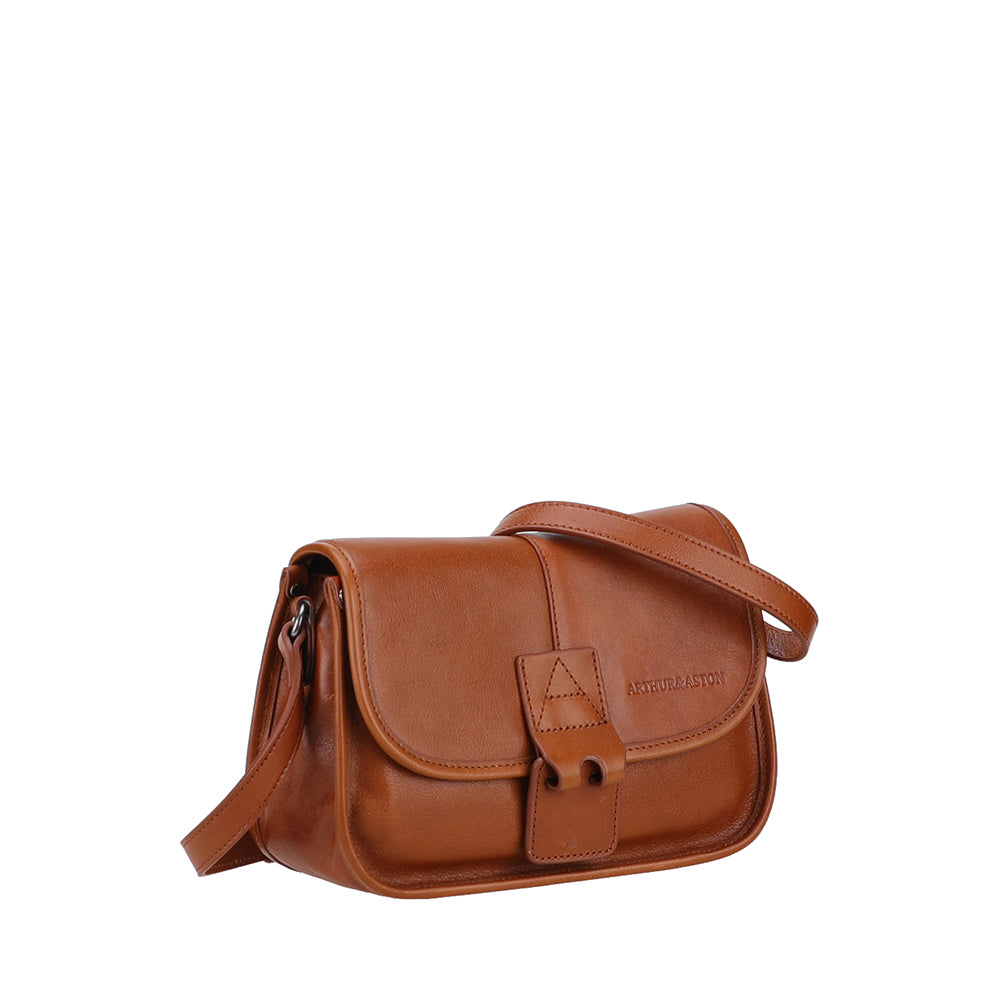 Edith Leather Flap Shoulder Bag, Small