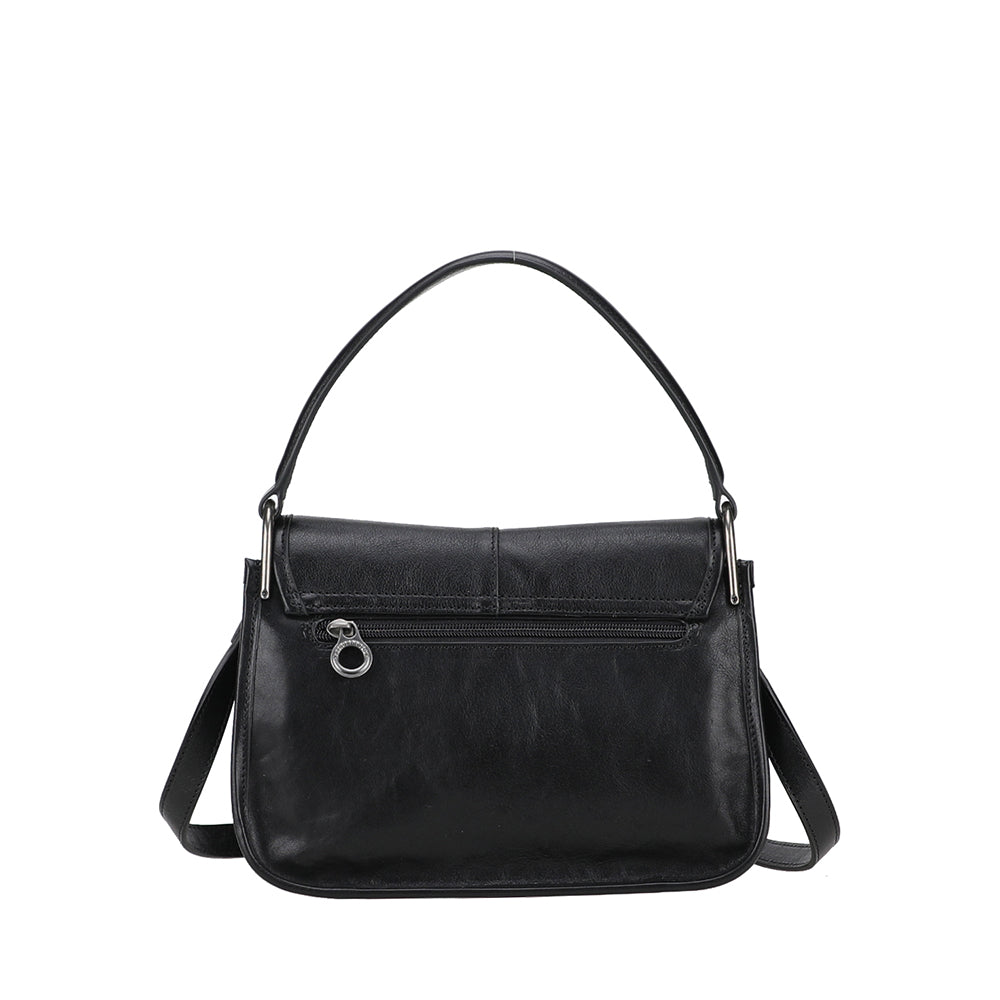 Edith Leather Flap Shoulder Bag
