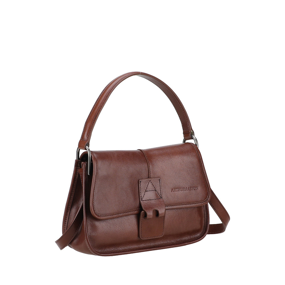 Edith Leather Flap Shoulder Bag
