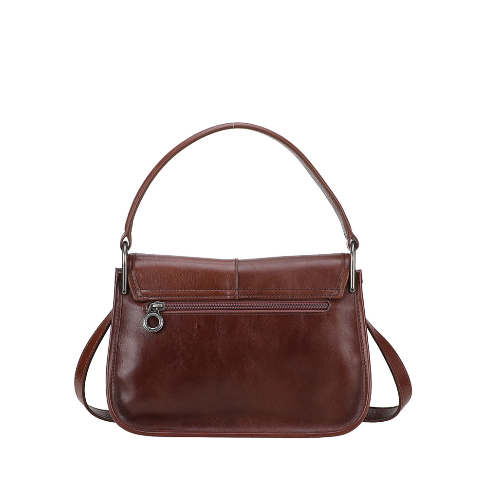 Edith Leather Flap Shoulder Bag