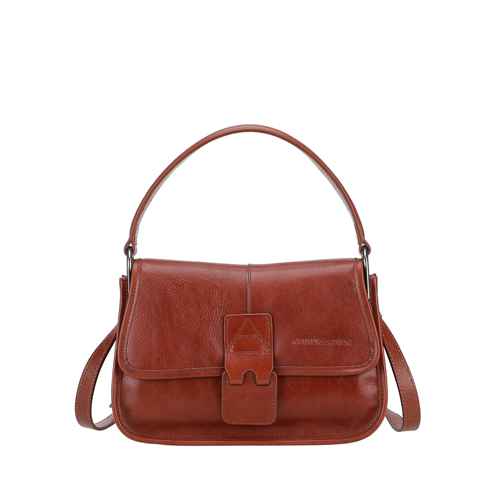 Edith Leather Flap Shoulder Bag