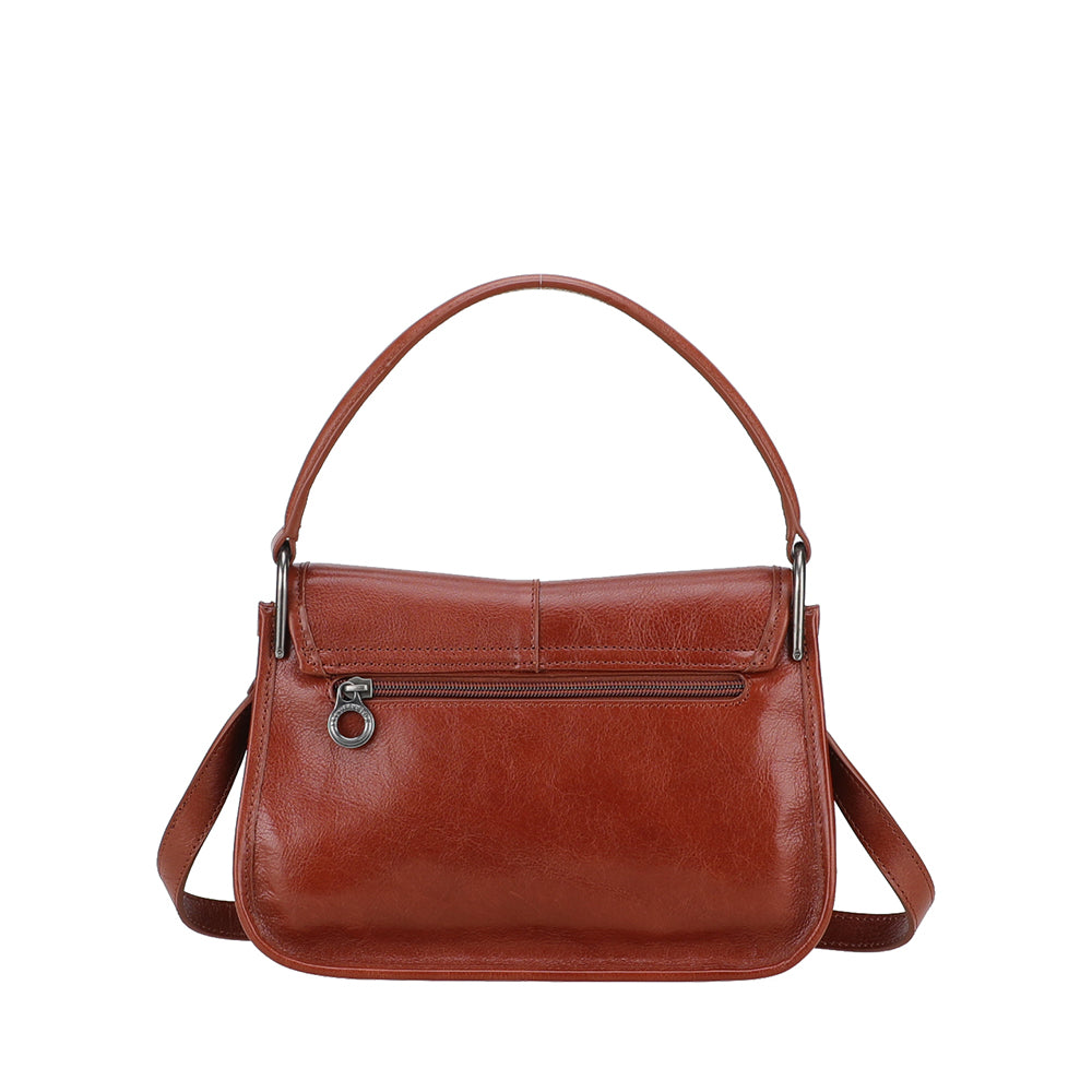 Edith Leather Flap Shoulder Bag
