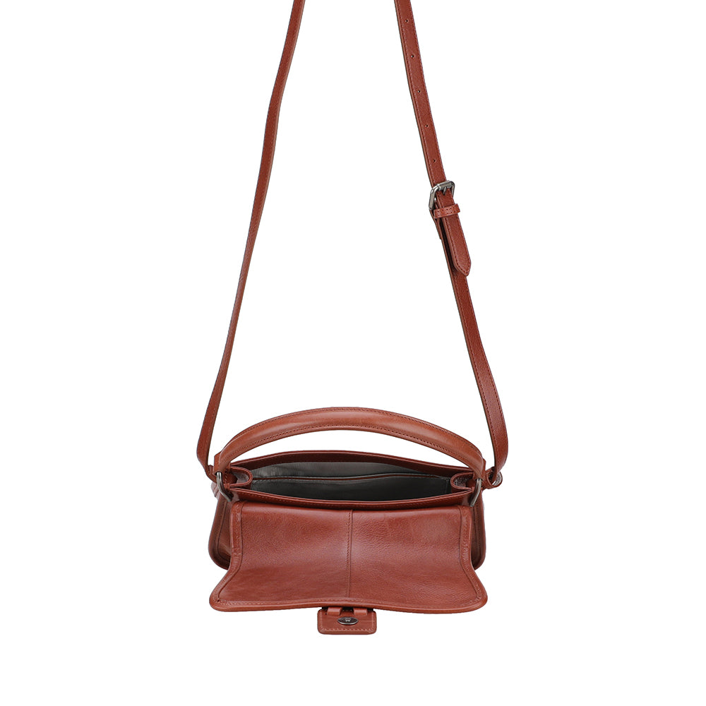 Edith Leather Flap Shoulder Bag