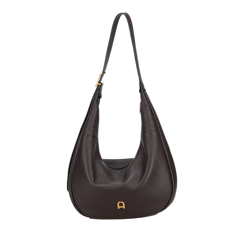 Camille leather messenger bag