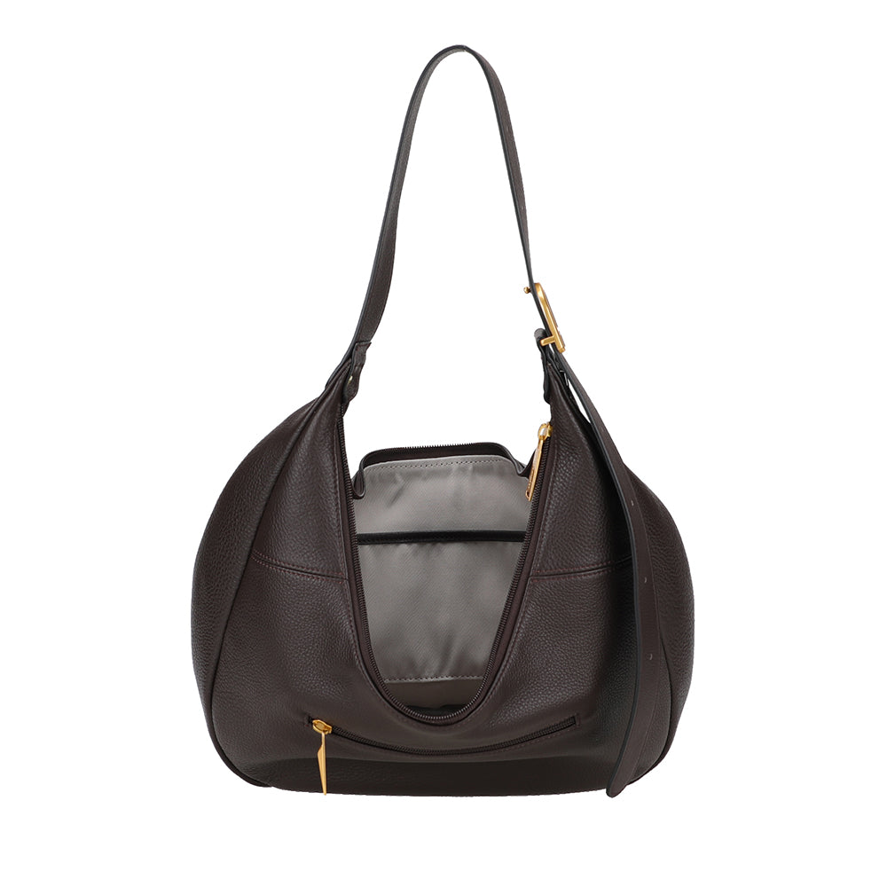 Camille leather messenger bag