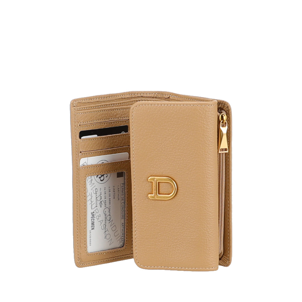 Portefeuille compact cuir Camille