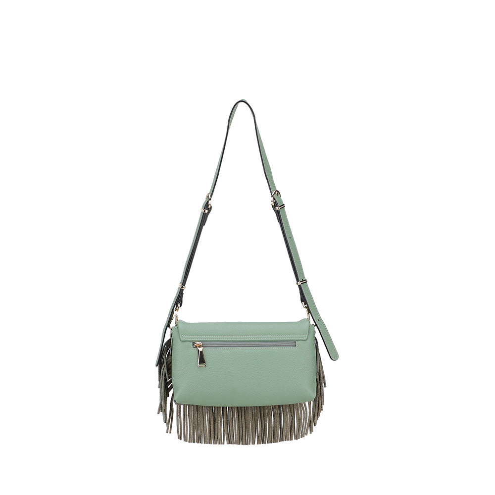 Petit Sac bandoulière Camille franges cuir
