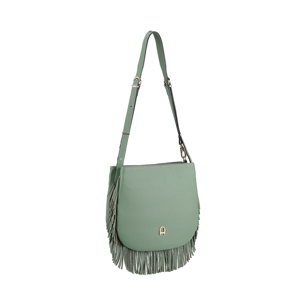 Sac épaule bandoulière Camille franges cuir
