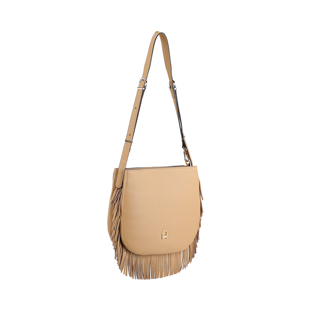 Sac épaule bandoulière Camille franges cuir