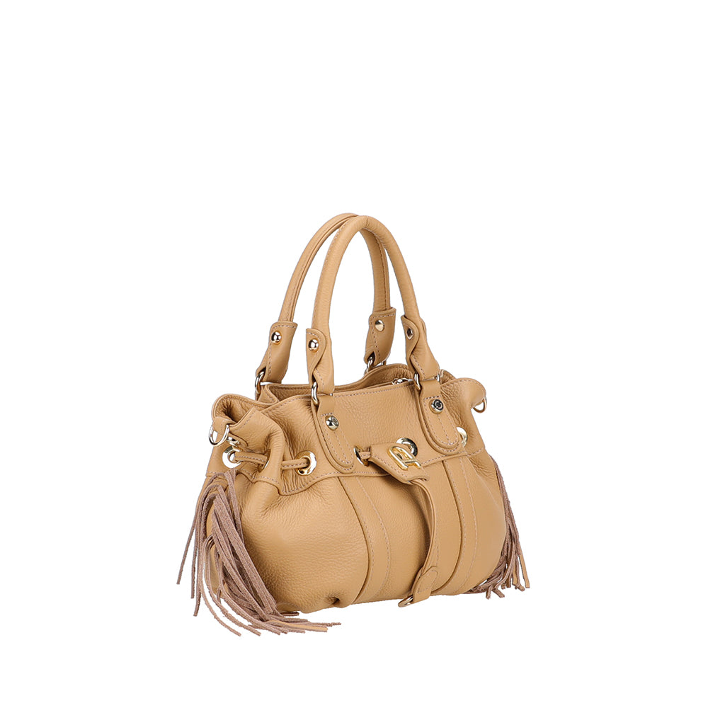 Mini sac à main S Camille franges cuir