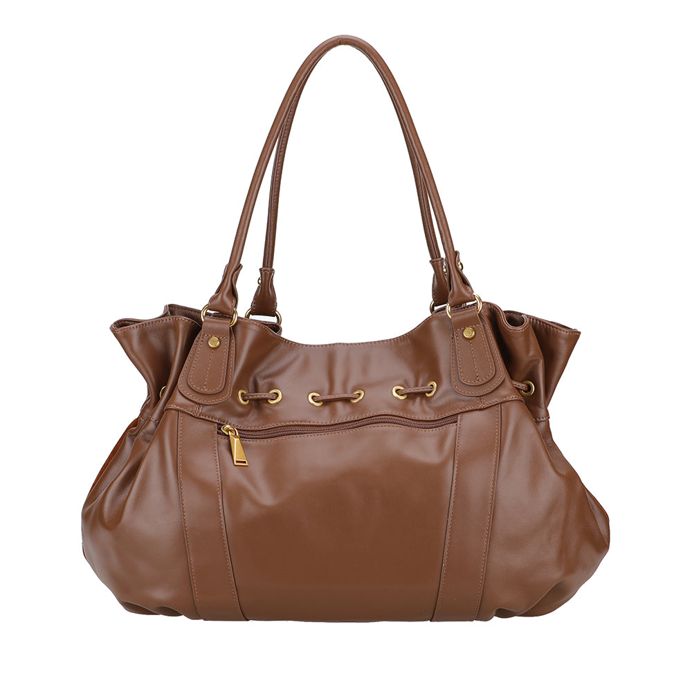 Sac épaule XL Camille cuir suède