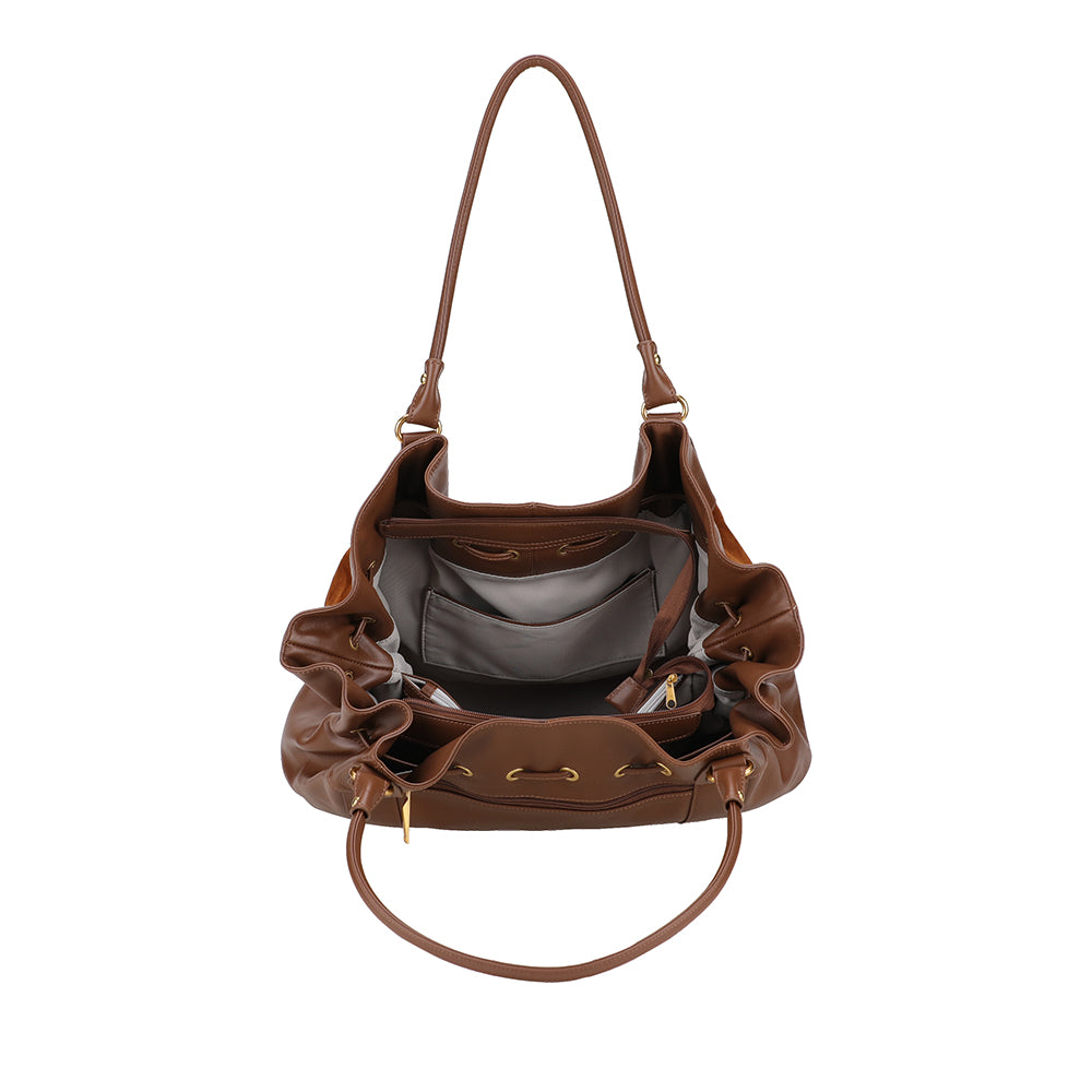 Sac épaule XL Camille cuir suède
