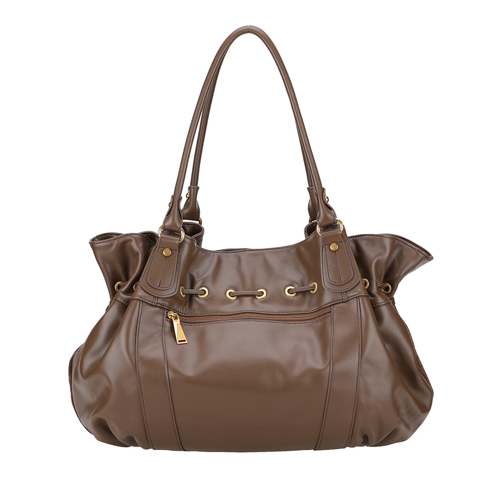 Sac épaule XL Camille cuir suède