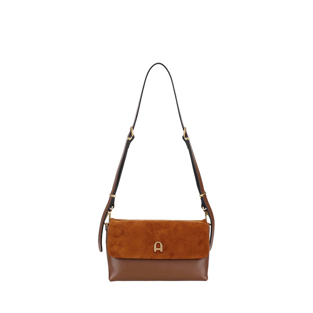 Petit Sac bandoulière Camille cuir suède
