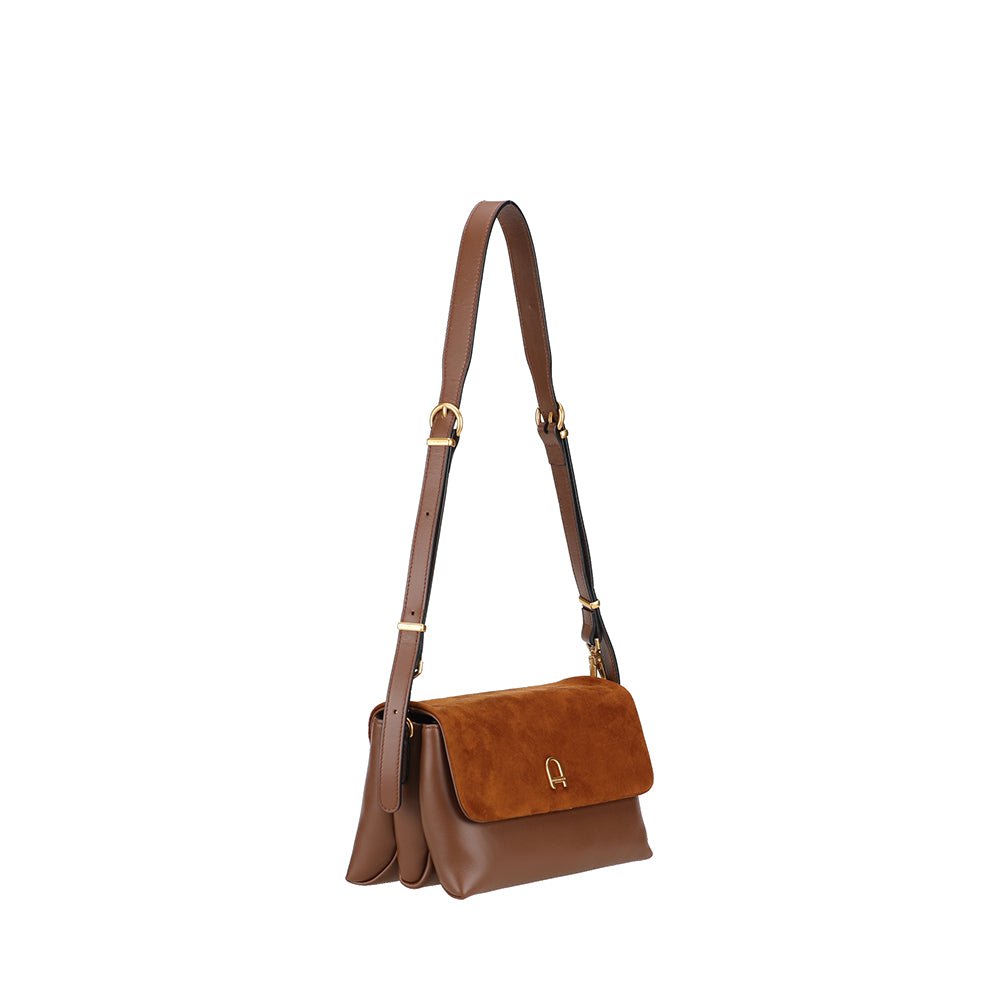 Petit Sac bandoulière Camille cuir suède