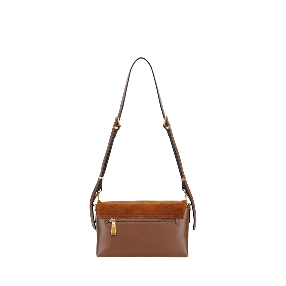 Petit Sac bandoulière Camille cuir suède