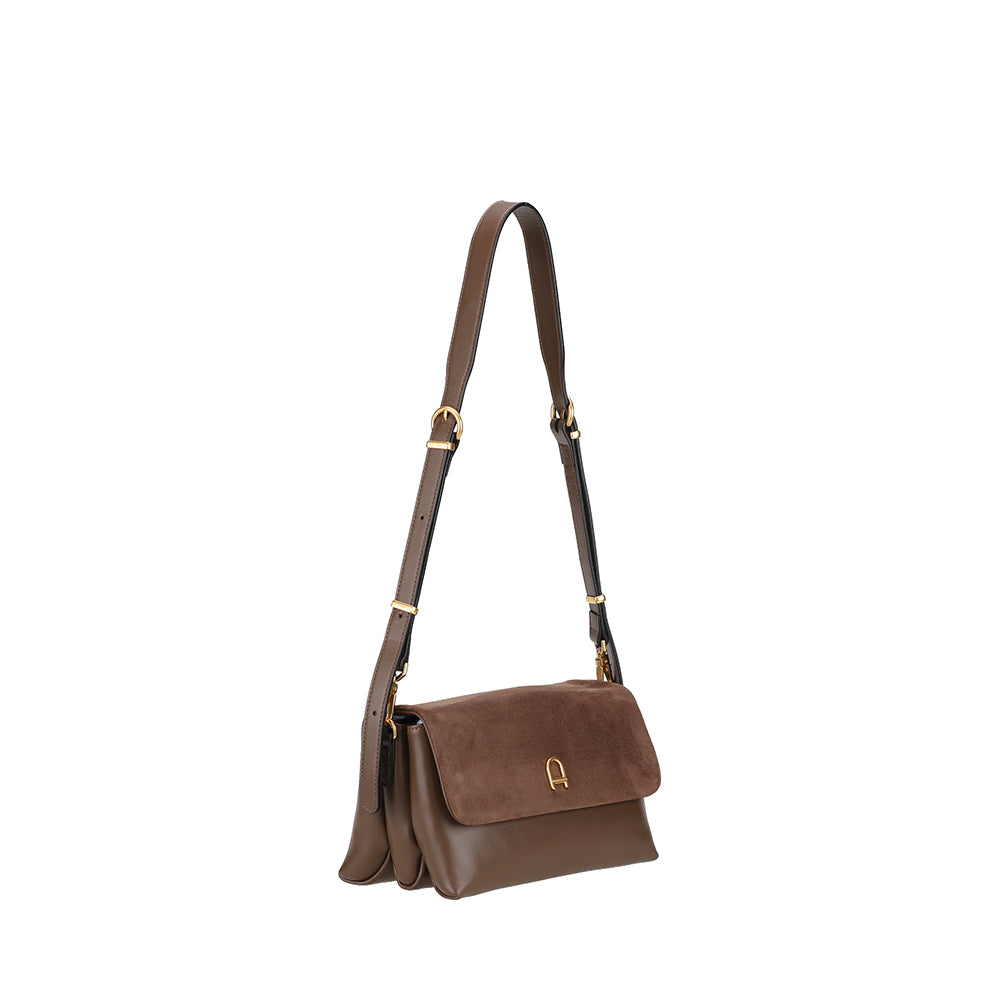 Petit Sac bandoulière Camille cuir suède