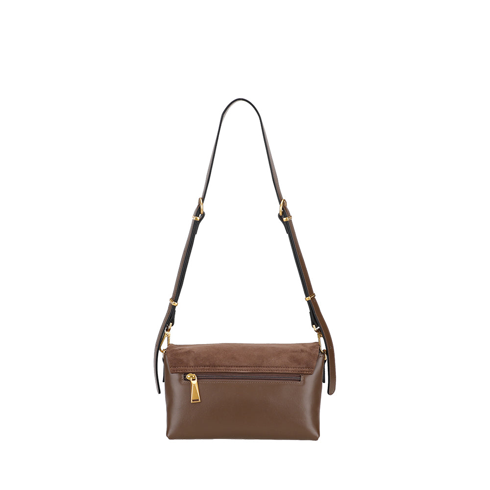 Petit Sac bandoulière Camille cuir suède