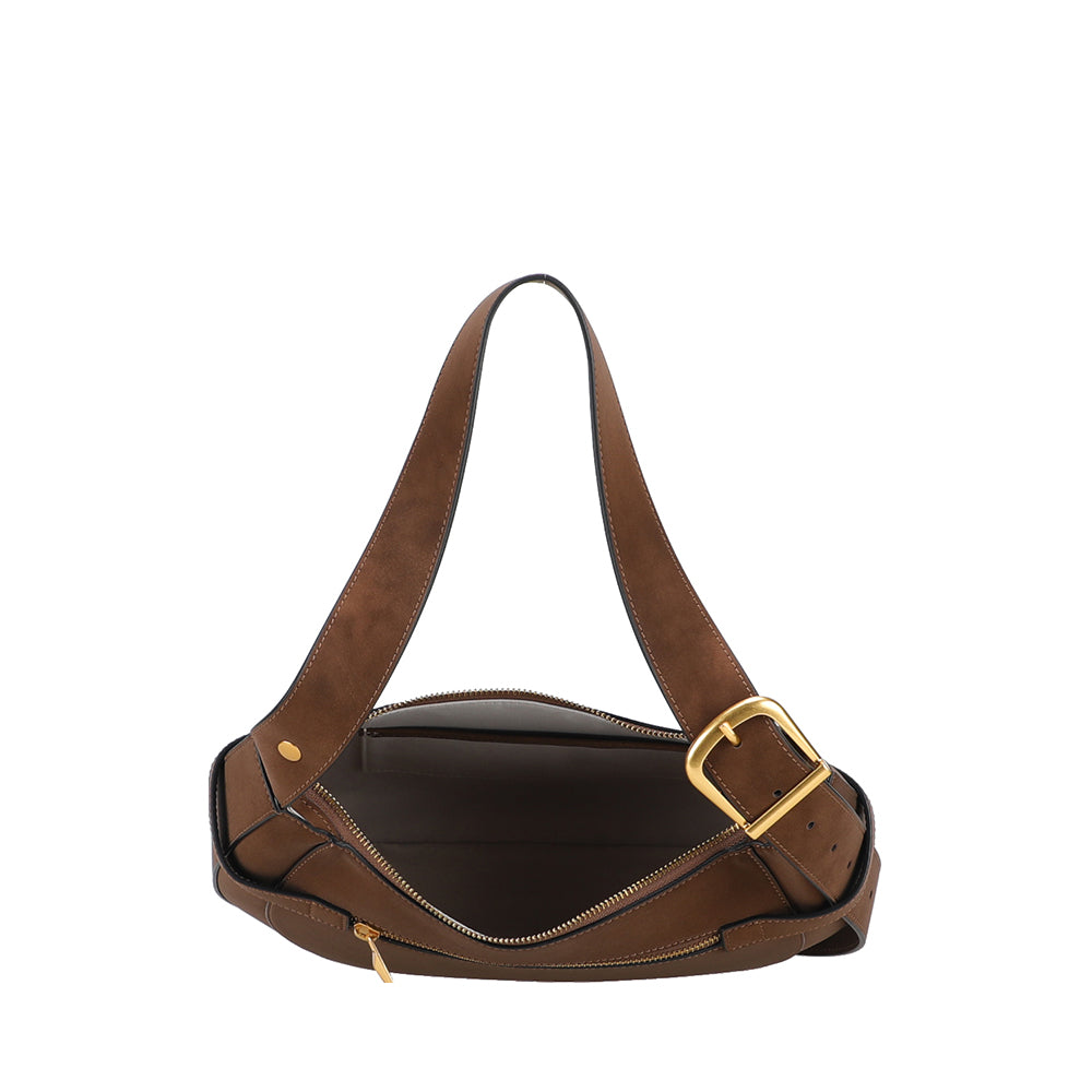 Madelena split leather shoulder bag