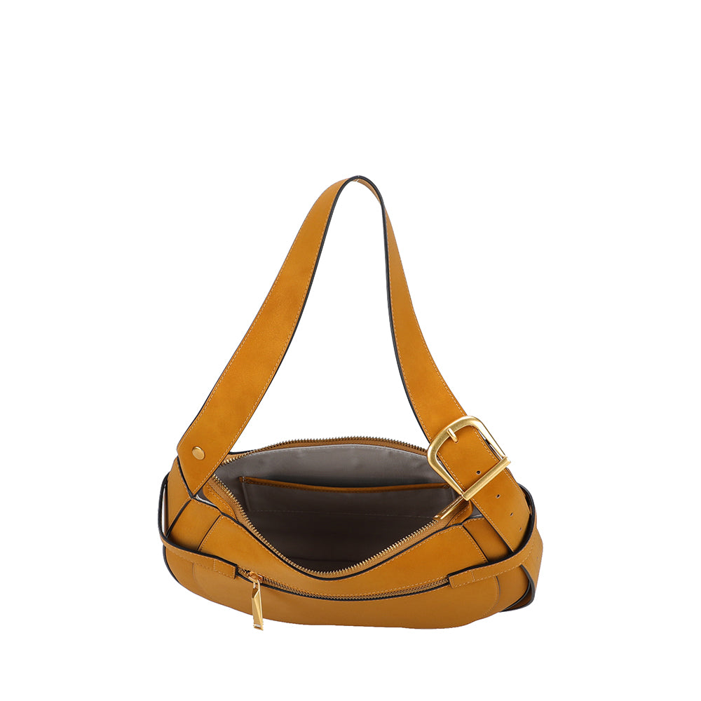 Madelena split leather shoulder bag