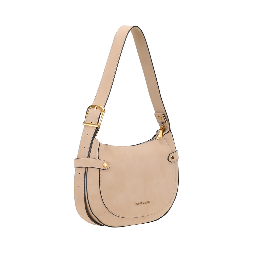Madelena split leather shoulder bag