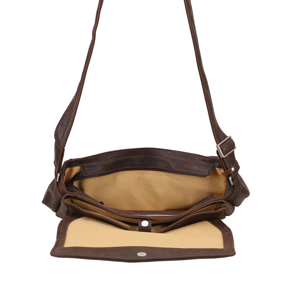 Owen Large Leather Messenger Bag