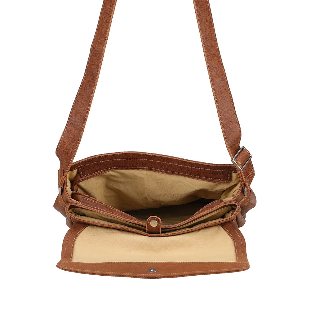 Owen Large Leather Messenger Bag