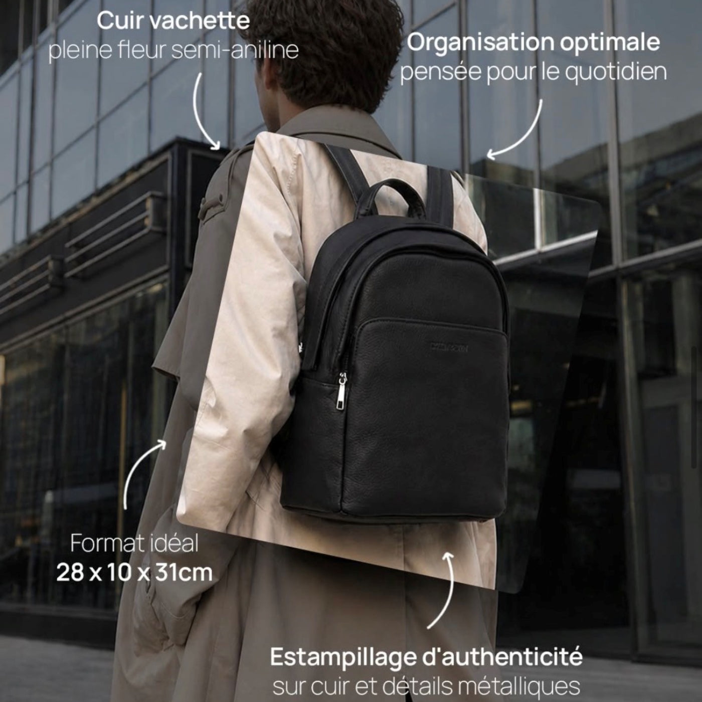 Petit sac à dos Ange Cuir